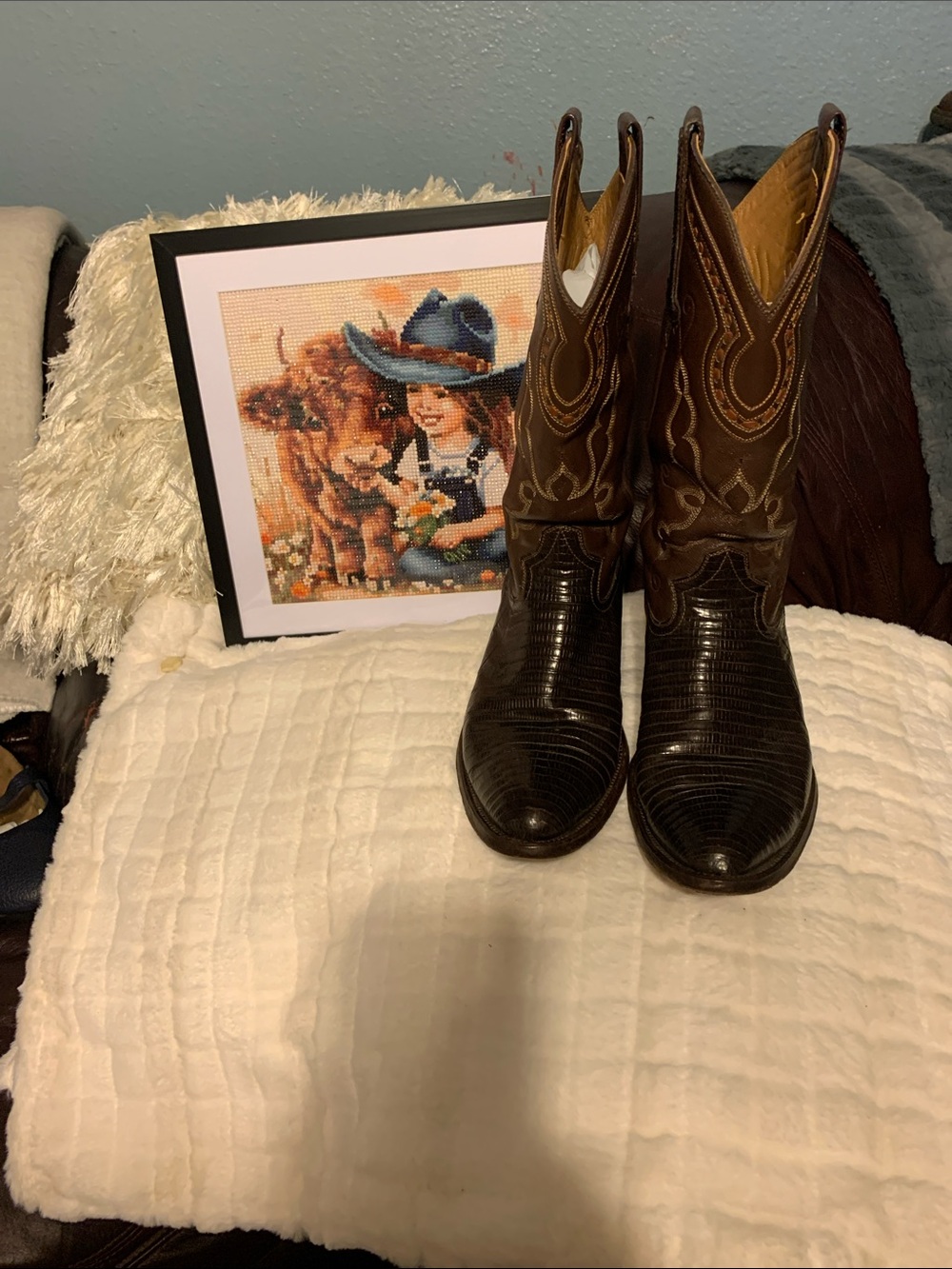 Brown Men's Western Leather Boots - Classic Ranch Style